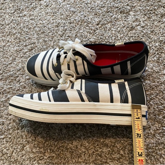 Keds + Kate Spade Striped Sneakers Size 6.5 - Picture 8 of 10